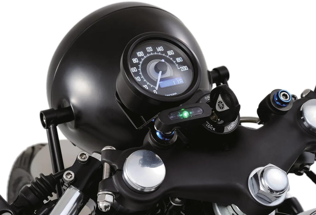 Daytona Tacho Velona 60 dunkel. Tacho Velona dunkel, LED-weiß 200 km h