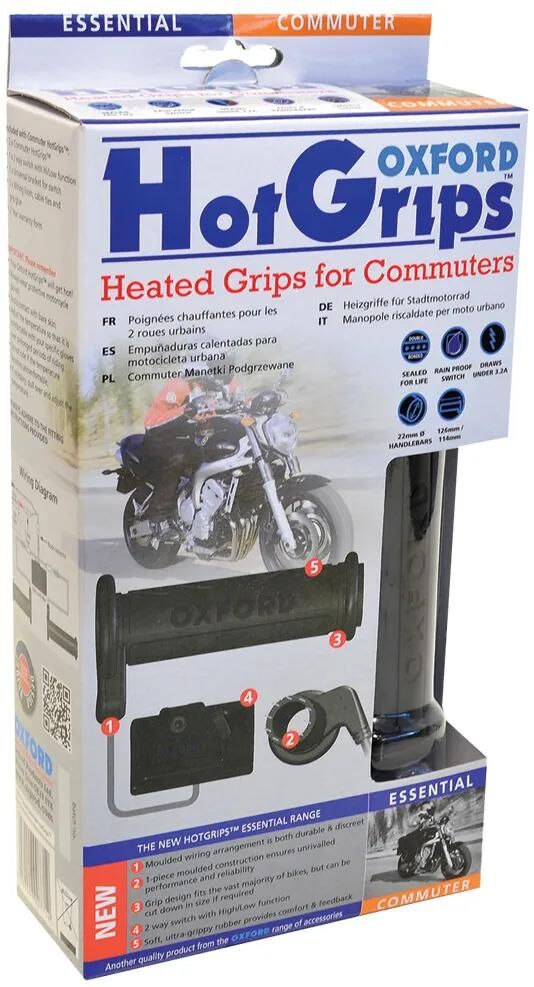 Oxford Heizgriffe hotgrips®essential . Heizgriffe Commu 22+25mm offen 2-stufig