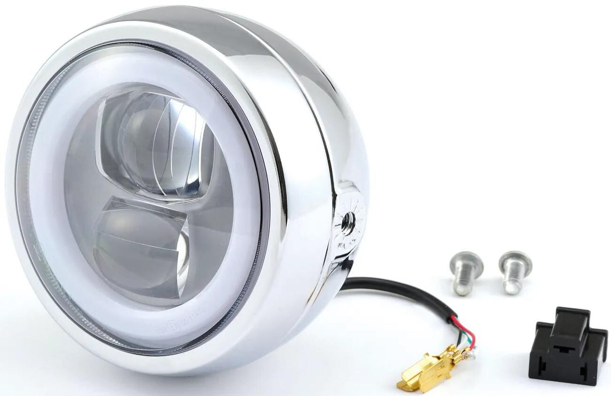 Daytona-Hauptscheinwerfer, LED-Scheinwerfer, LED, 12 mm, Chrom, seitlich