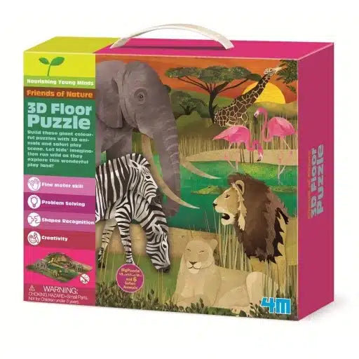 Dam Thinking Kits Bodenpuzzle 3D-Safari