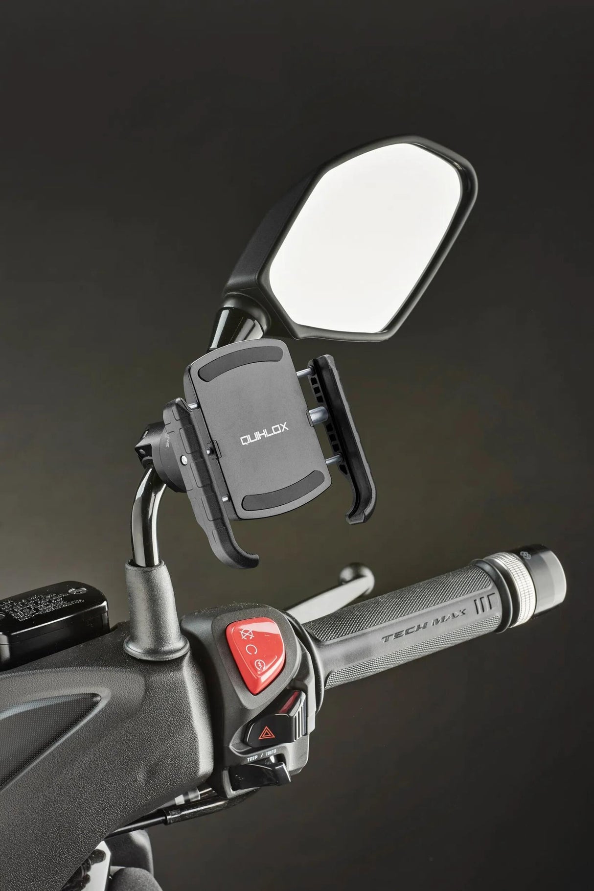 Interphone Handyhalter Quiklox mit Haltesystem Handyhalter Interph Quiklox Crab, Mirror Mount