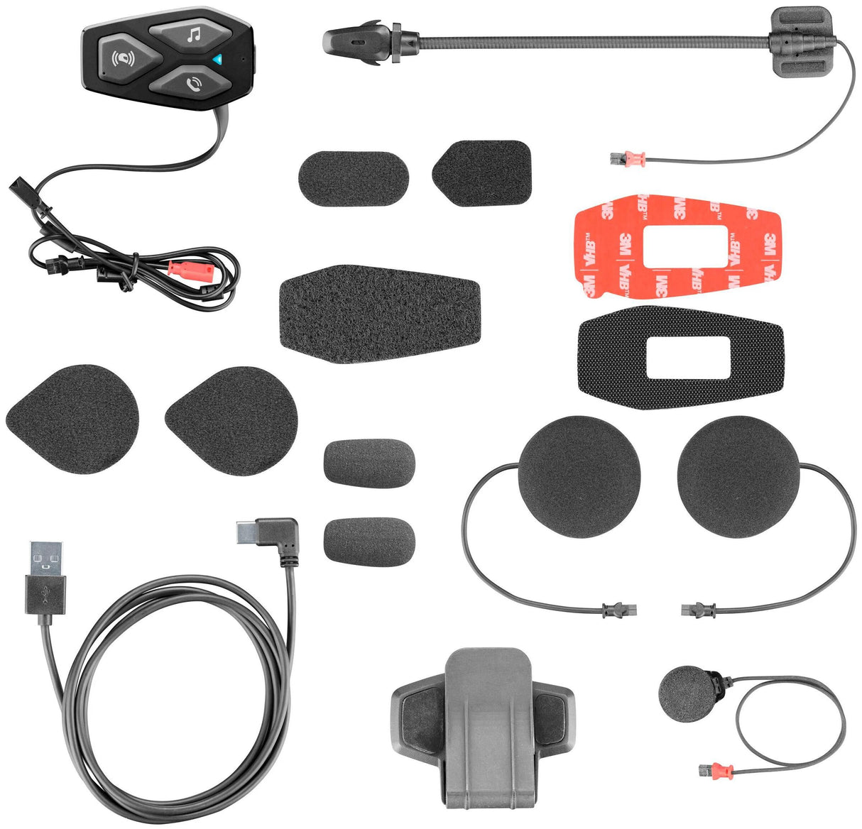 Interphone Helmkommunikationssystem u-com 3 Helm com.system interp. u-com 3 Einzel-Kit