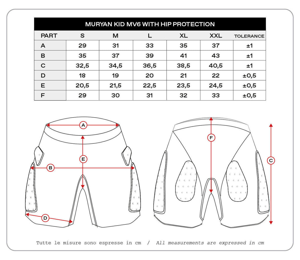UFO-Pipi-Schutzhose Muryan MV6. Kinderschutzhose Muryan MV6 Schwarz Gr. m