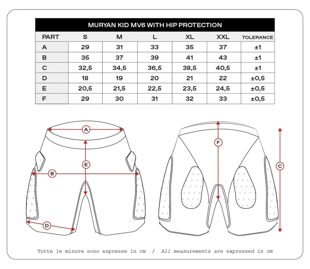 UFO-Pipi-Schutzhose Muryan MV6. Kinderschutzhose Muryan MV6 Schwarz Gr.XXL