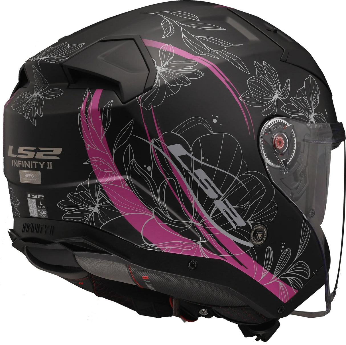 LS2 Jethelm „of603 Infinity II Lotus“ Helm Infinity II Lotus SW RS matt Gr. m