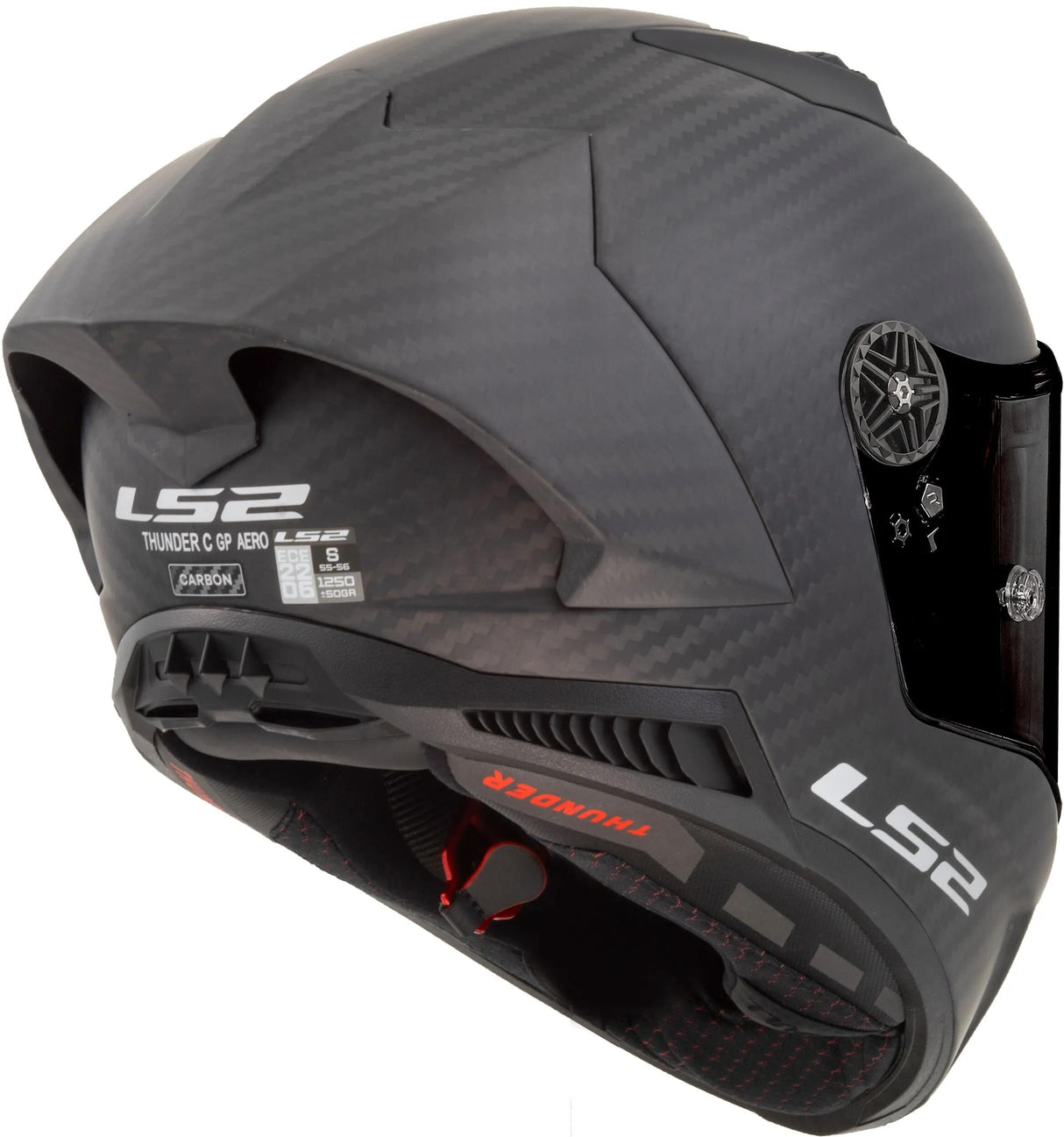LS2 Integralhelm „FF805 Thunder Carbon GP Aero“ Helm Thunder GP AER Schwarz Matt Gr. l