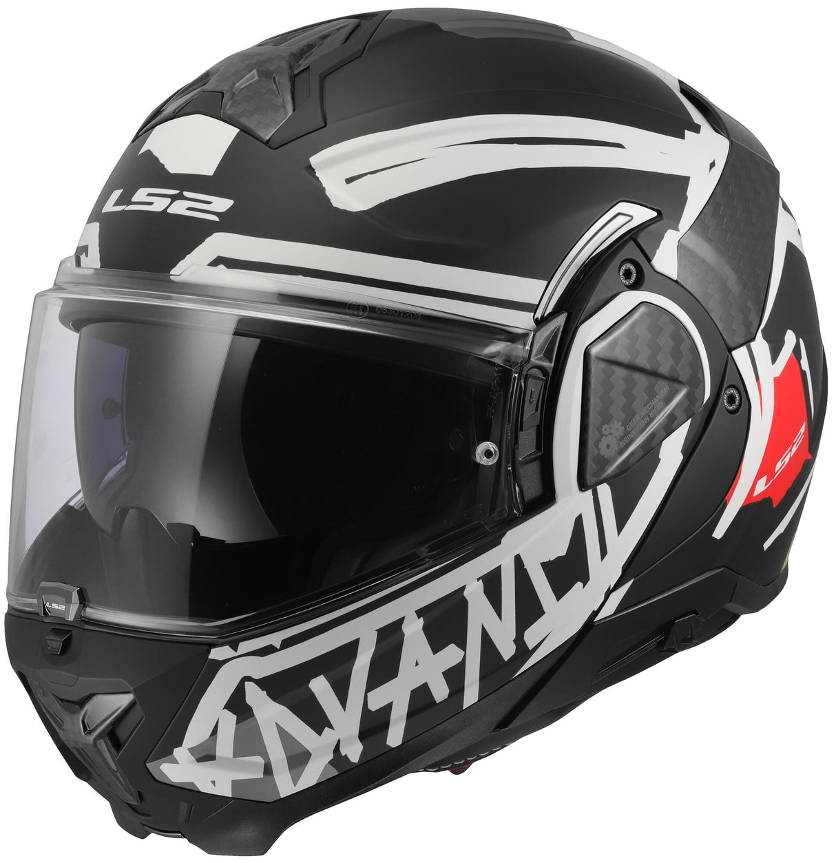 Ls2 Klapphelm FF910 Advant II Band. Helm ff910 advant ii tape m matt bl weiß
