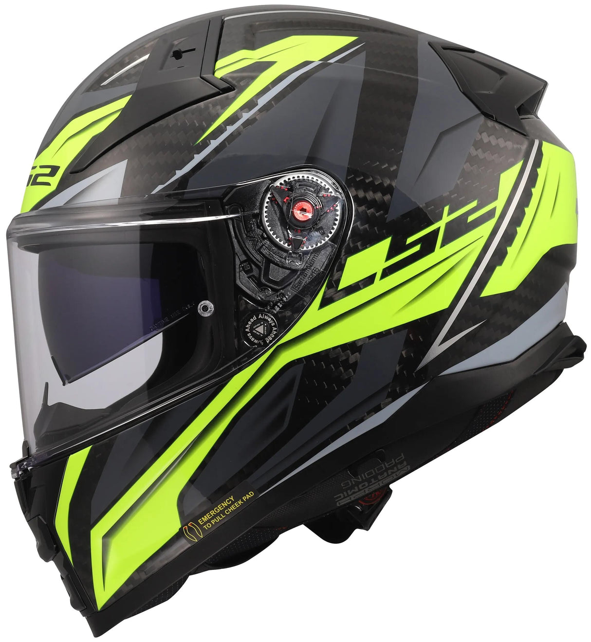 Ls2 Integralhelm FF811 Vector II Carbon Savage. Helm ff811 Vektor i c Savage h-v gelb m
