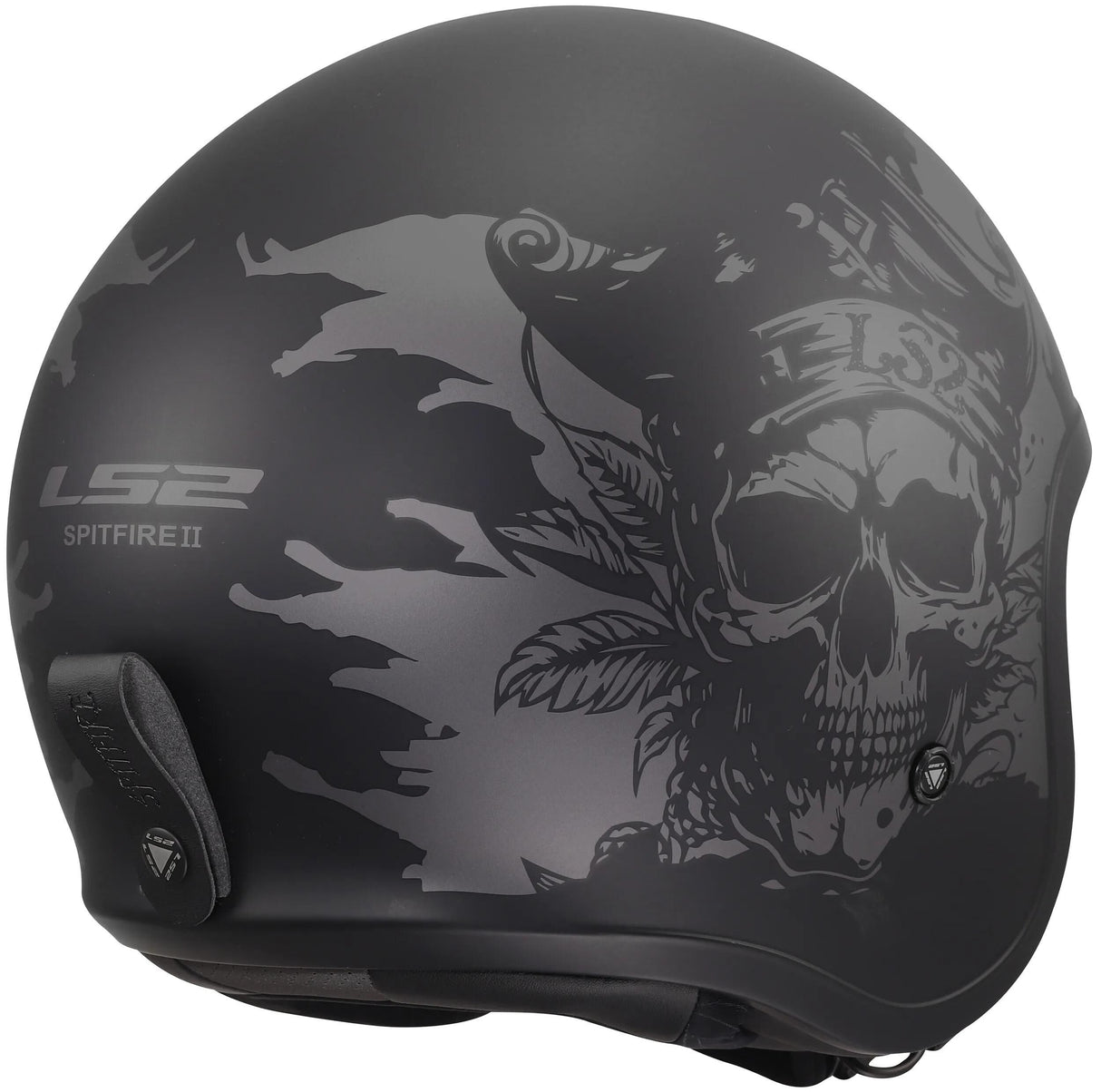 Ls2 jethelm of599 spitfire ii willy helmet of599 spitfire ii willy black grey xl