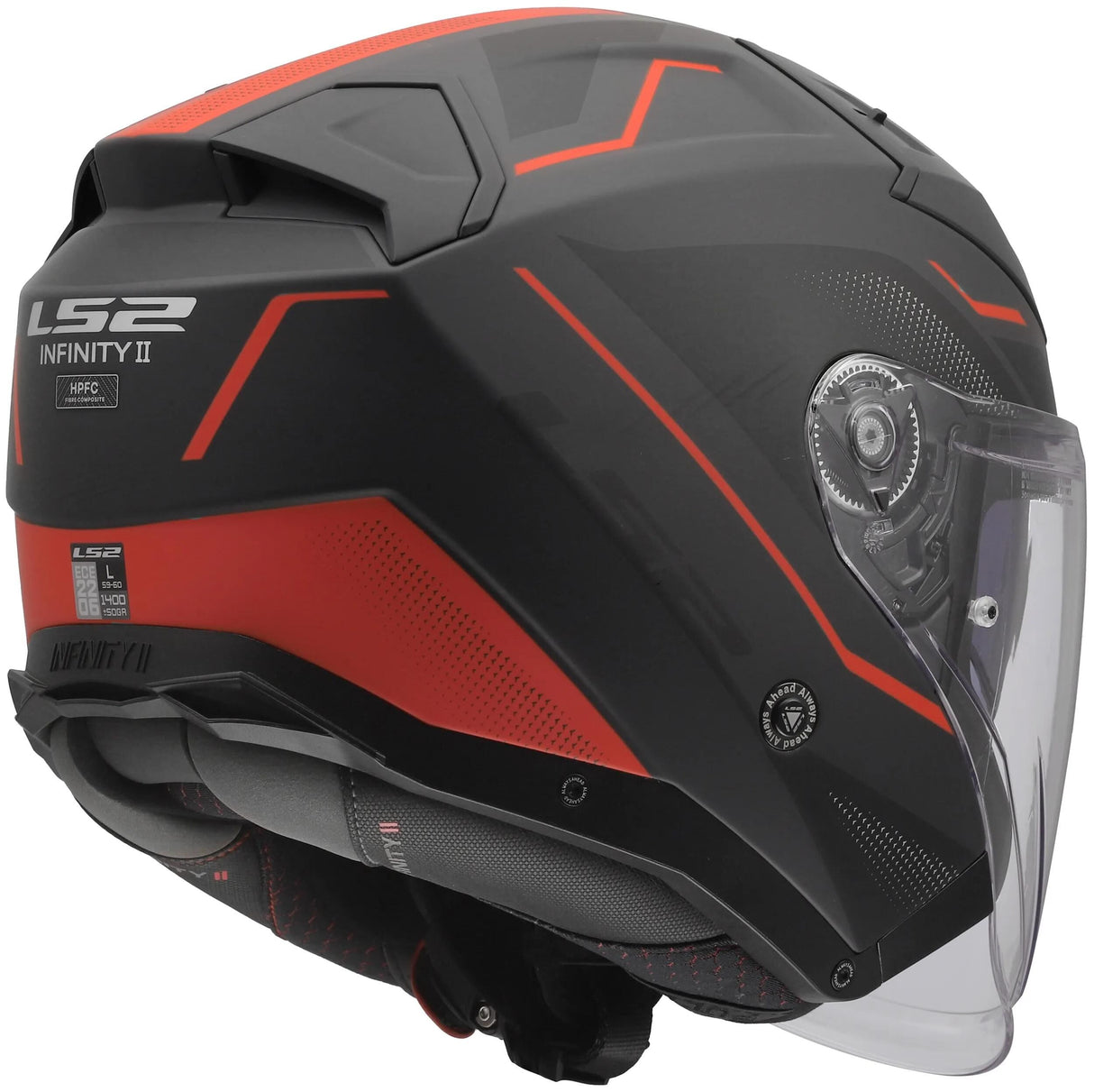 Ls2 Jethelm „of603 Infinity II Veyron“ Helm of603 Infinity II Veyron Schwarz Gr Rot XL