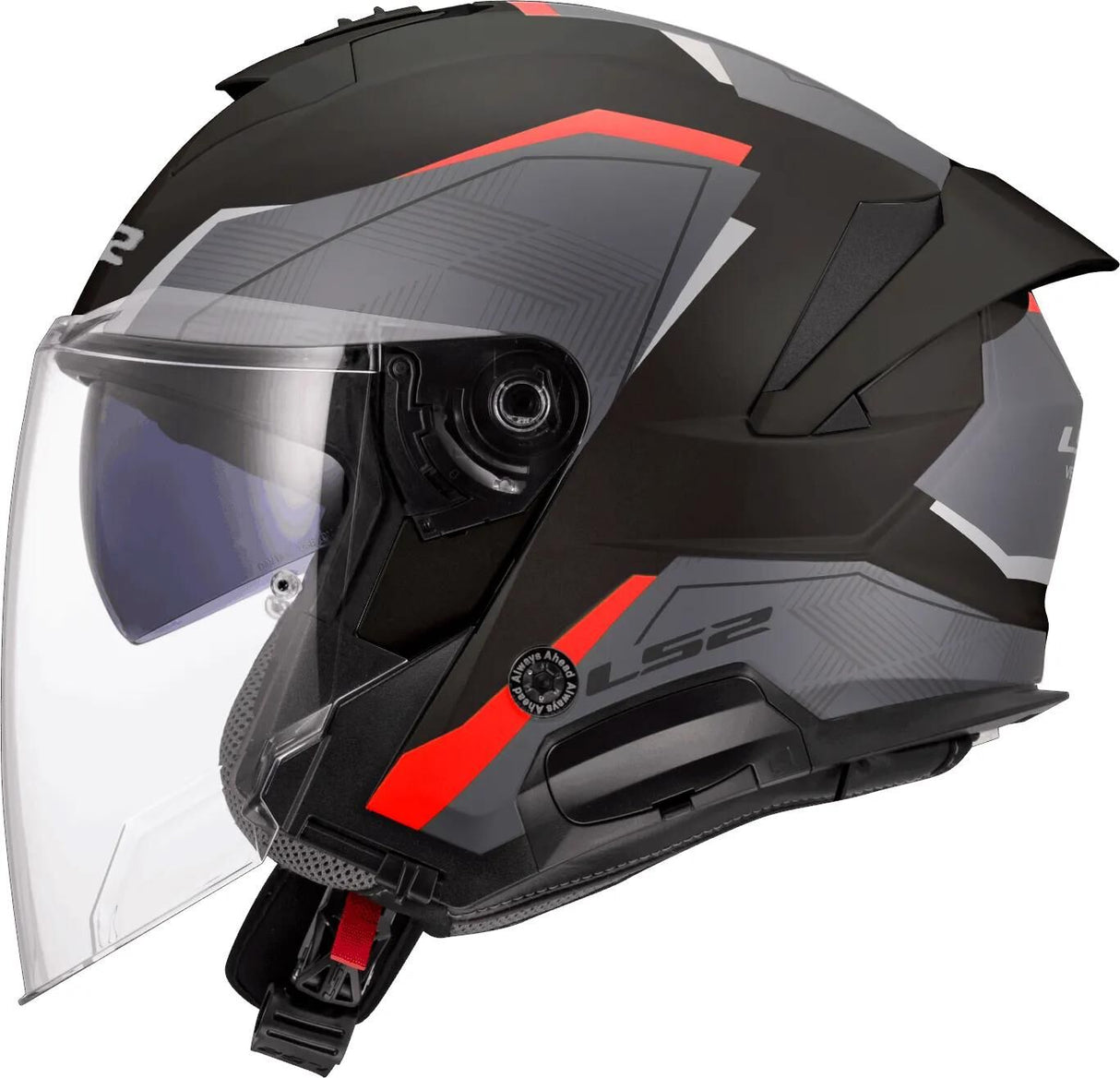 Ls2 Jethelm von 618 Verso II Air Helme von 618 Verso I Air Schwarz Rot Gr. xxl