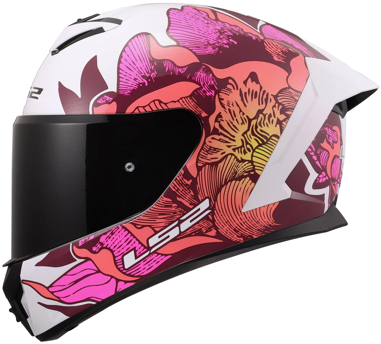 Ls2 Helme FF820 Rapid i Poppies II weiß rosa xs