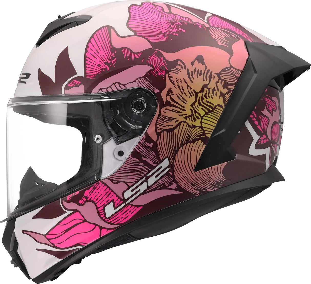 Ls2 Helme FF820 Rapid i Poppies II weiß rosa xs