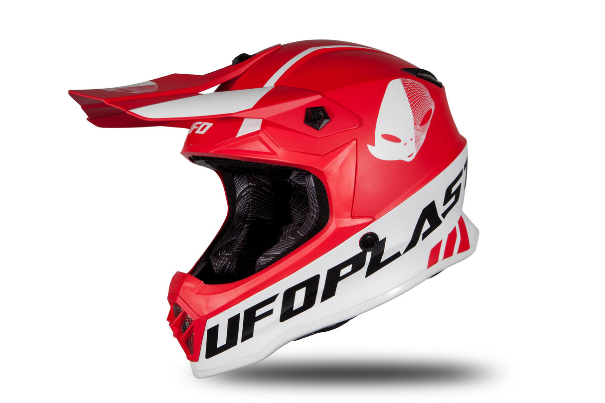 UFO Plast Kinder-Motocross-Helm Korey Helm UFO Plst Korey S Mattrot