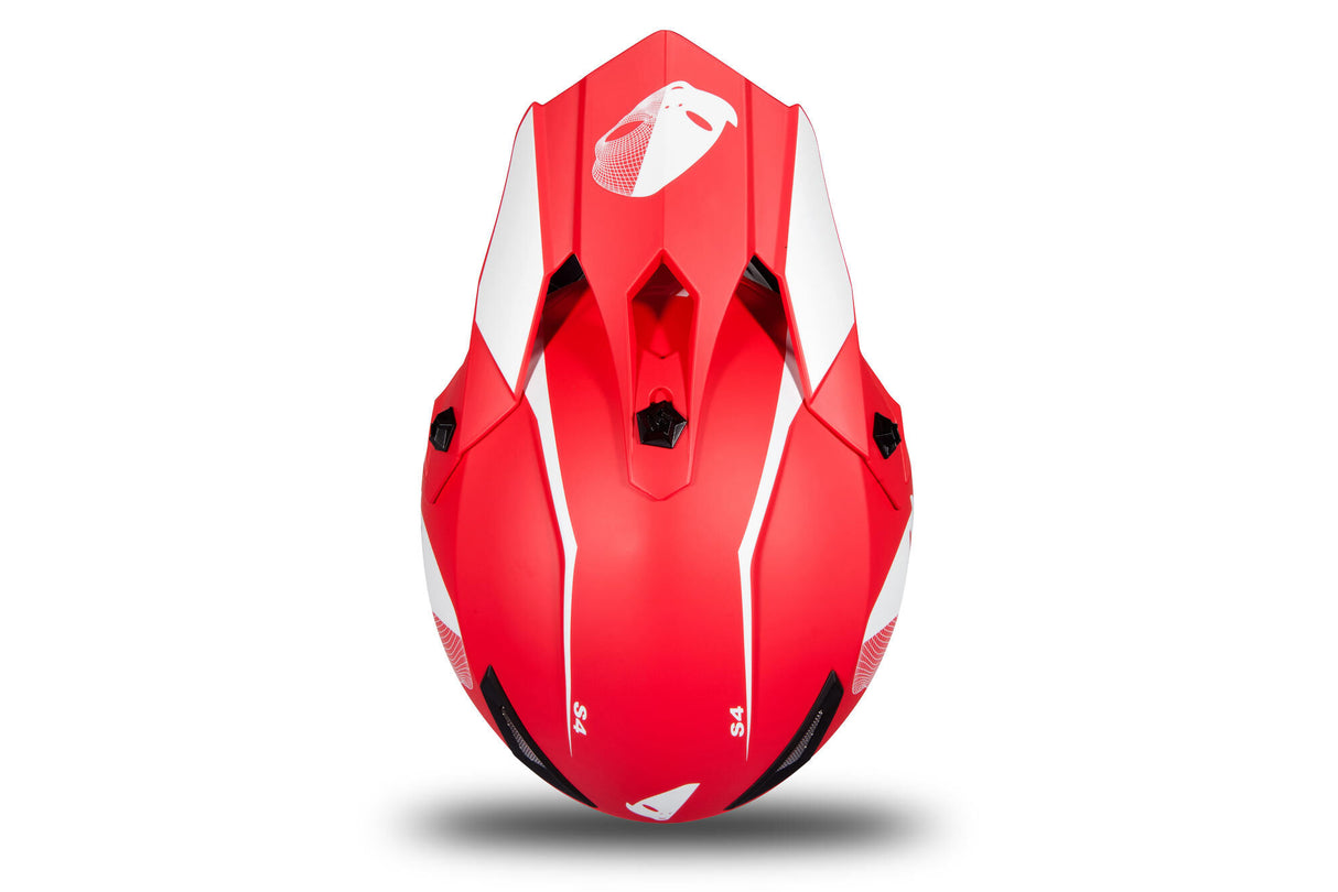 UFO Plast Kinder-Motocross-Helm Korey Helm UFO Plst Korey S Mattrot