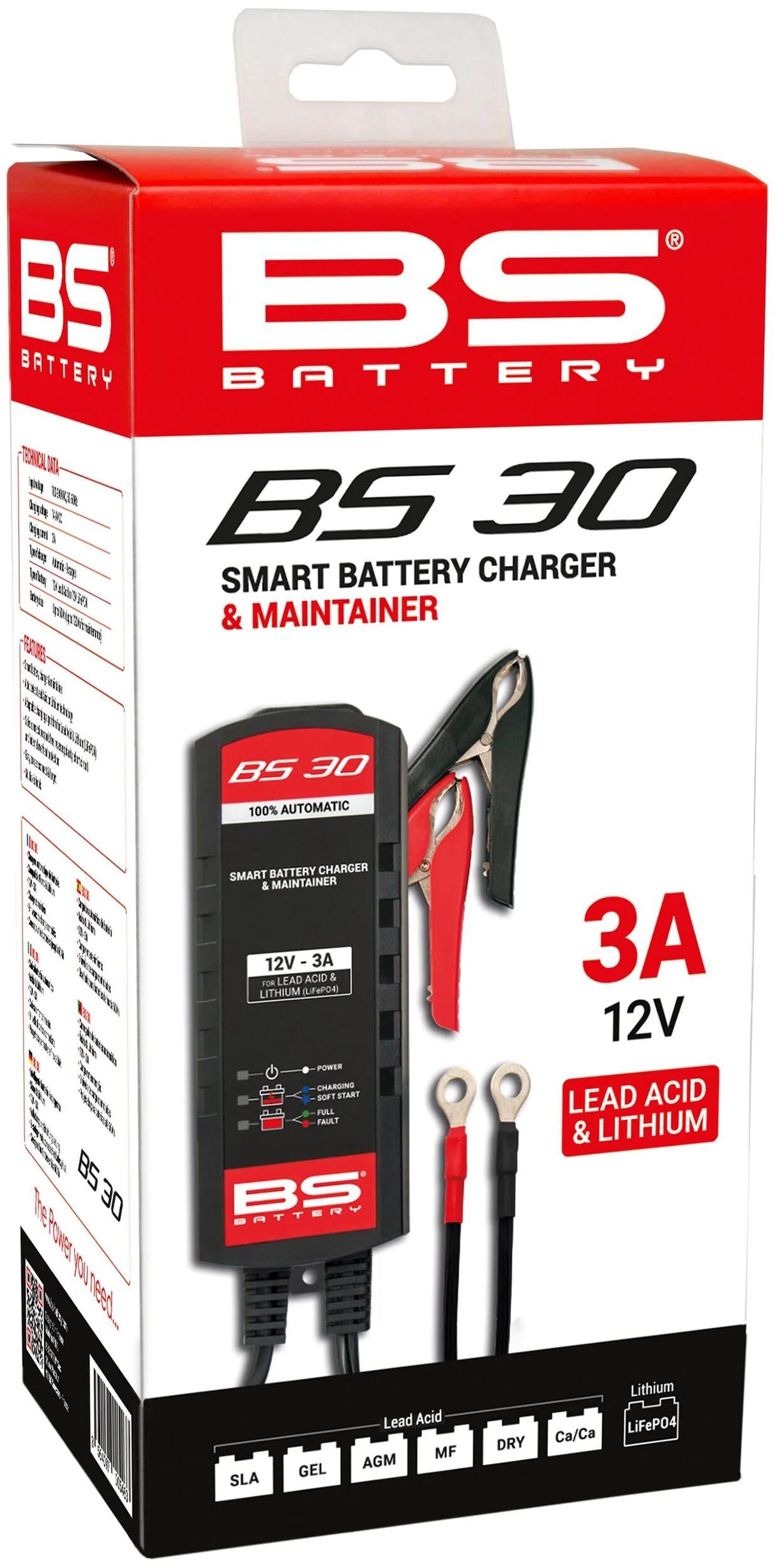 BS Batterieladegerät BS30 . Ladegerät bs30,bs-charge +lithium 3.0a