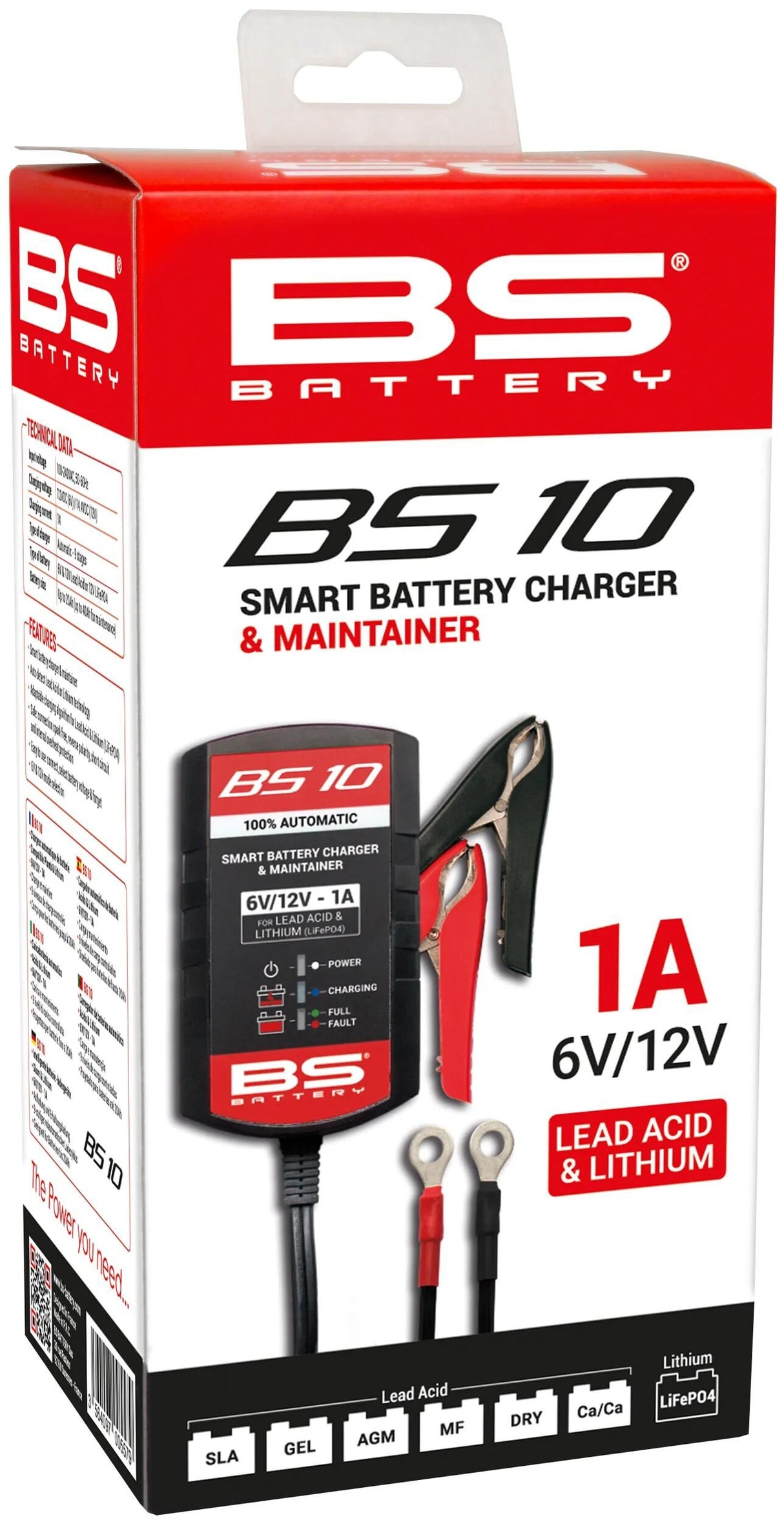 BS-Batterie-Batterieladegerät BS10 . Ladegerät bs10,bs-charge +lithium 1a
