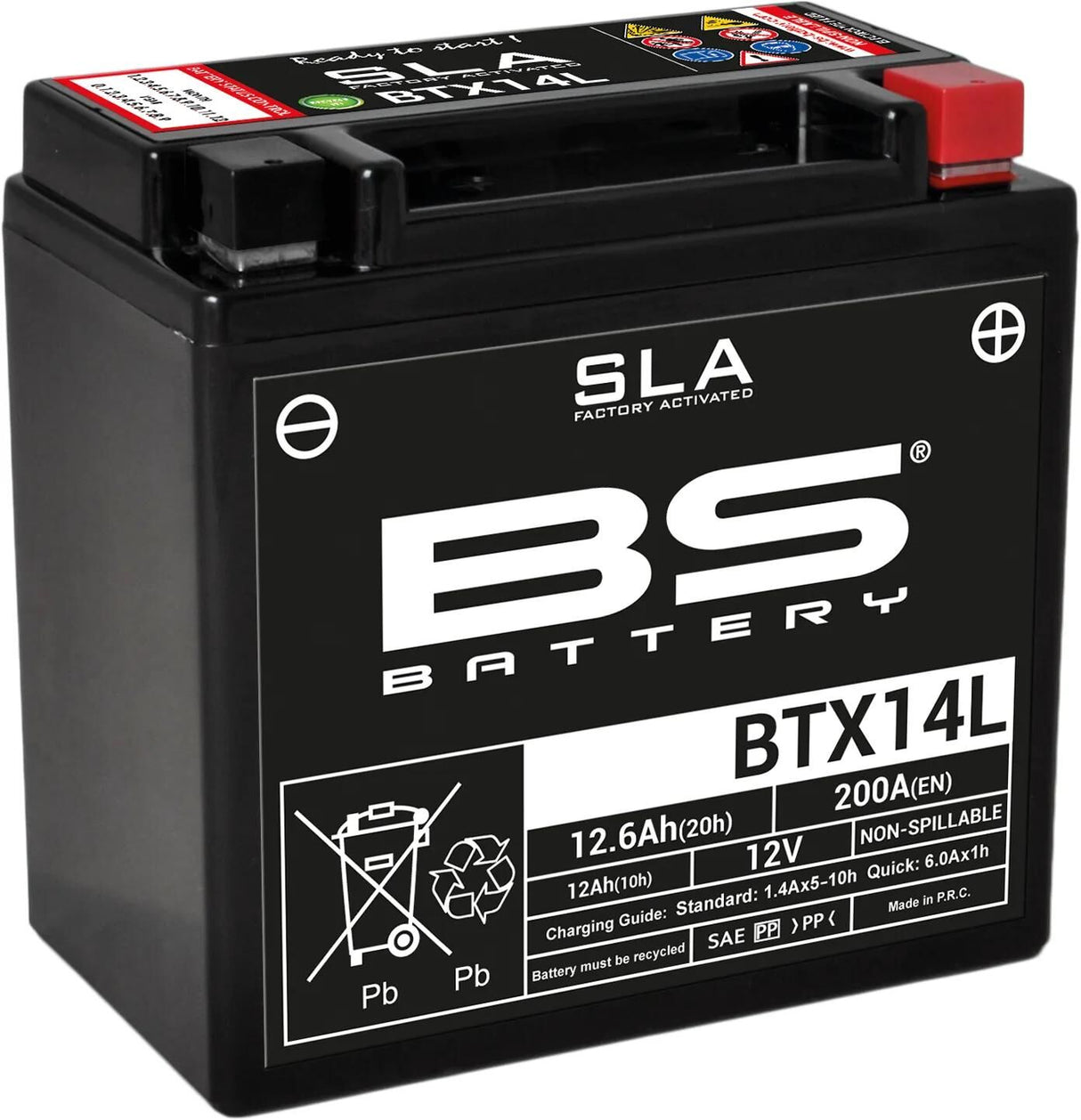 BS-Batteriebatterie btx14l. Batterie btx14l bs sla