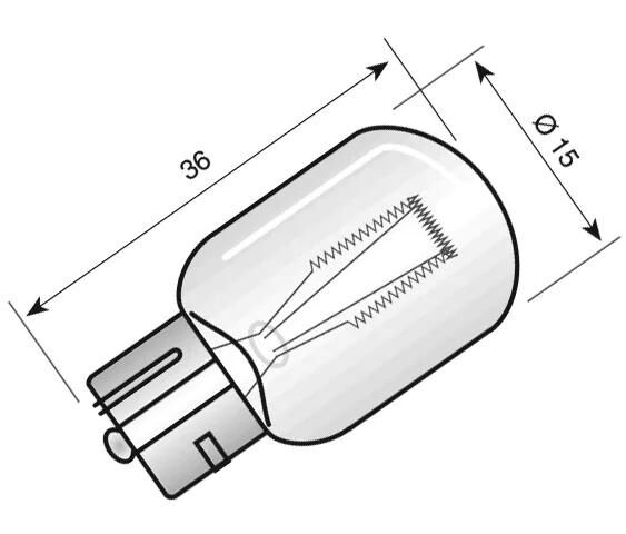 Spahn Glasfassungslampen Glassockellampen 12V 7W T15W2,1x9,5D