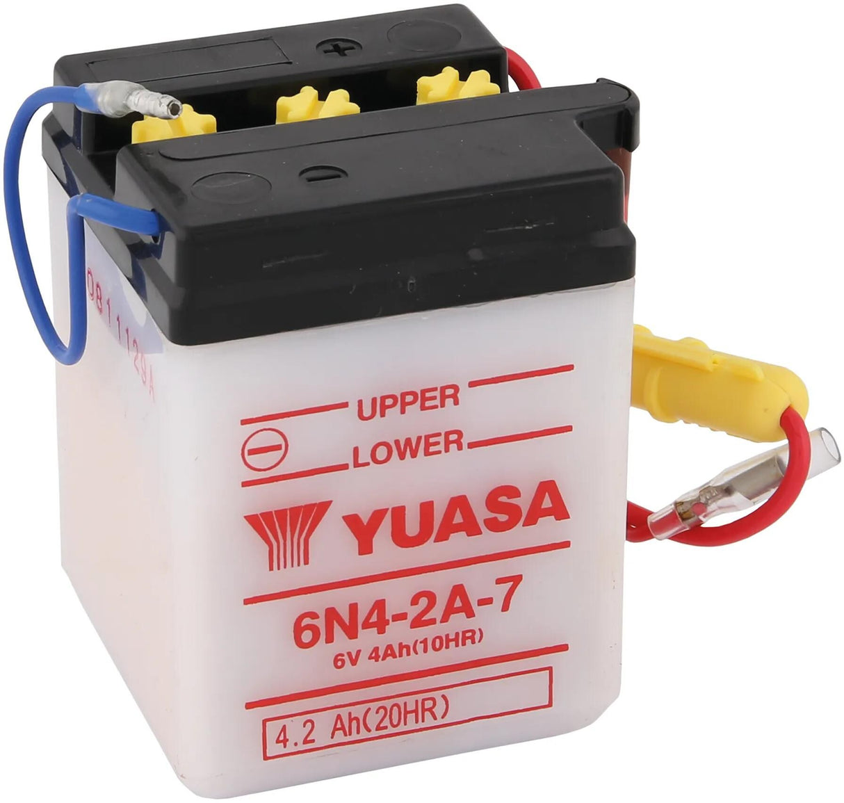 Yuasa-Batterie 6n4-2a-7. Batterie 6n4-2a-7 Standard ohne sp