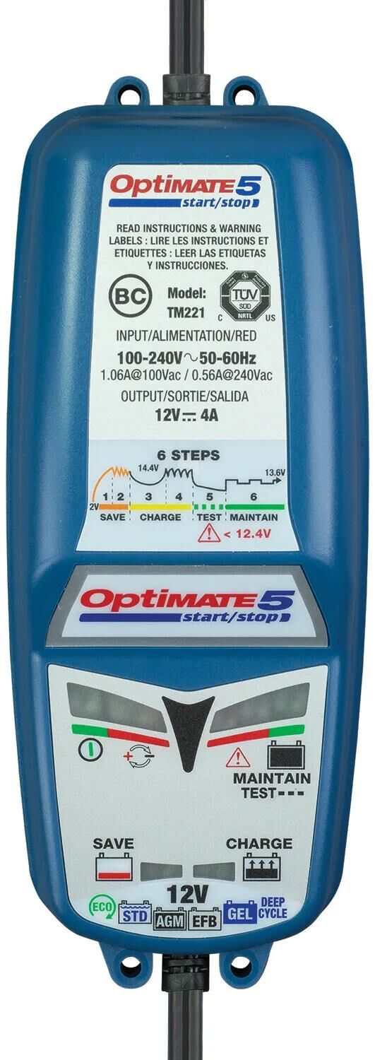 Tecmate Batterieladegerät Optimum 5 Start Stop Optimum 5 Ladegerät 4a
