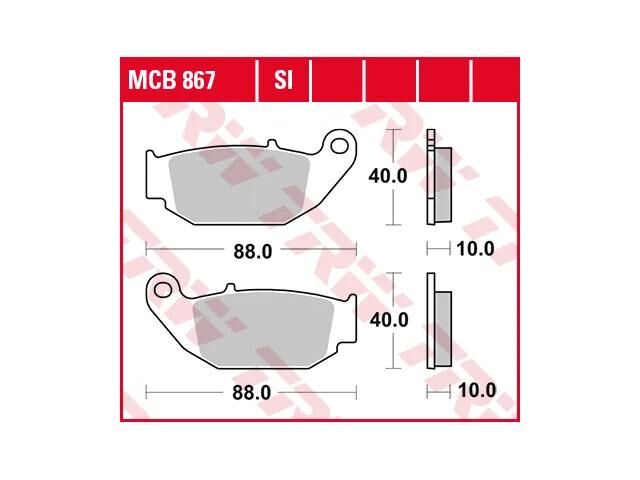 TRW -Lucas Bremsbeläge MCB 867 Bremsbelag MCB 867 Bio-Standard
