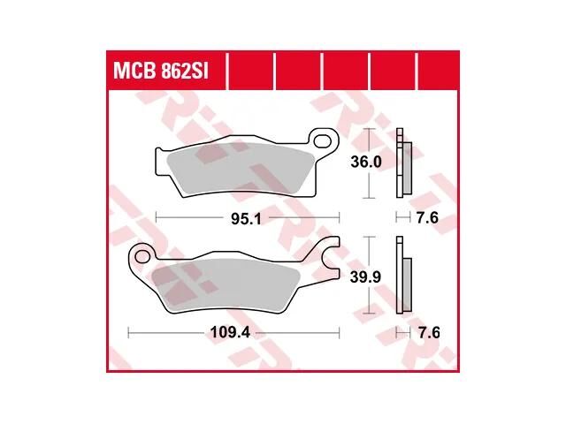 TRW-Lucas Bremsbeläge MCB 862 Bremsbelag MCB 862 Si Sintermetall
