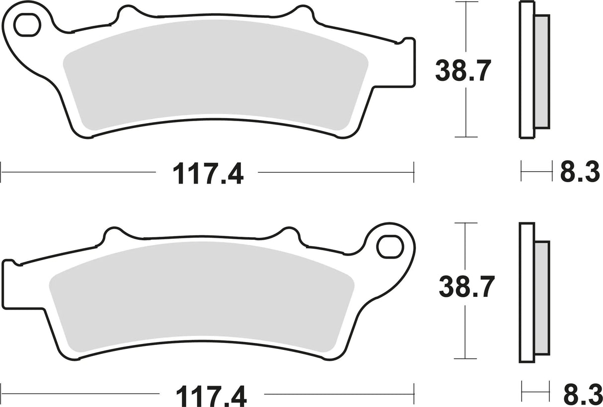 TRW Bremsbeläge MCB 726 Bremsbelag MCB 726 SRM Sintermetall