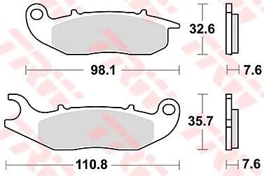 TRW Bremsbeläge MCB818 Bremsbelag MCB 818 Bio-Standard