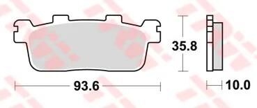 TRW Bremsbeläge MCB821 Bremsbelag MCB 821 Bio-Standard