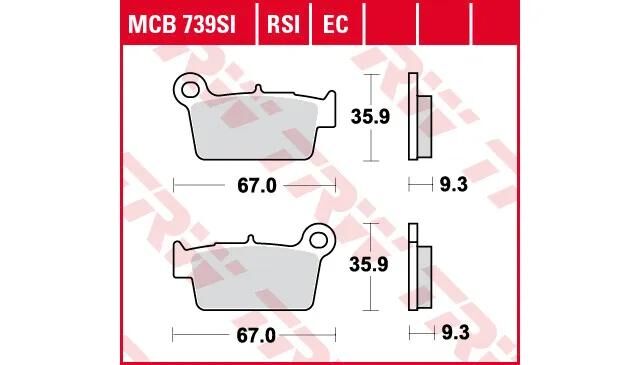 TRW Bremsbeläge MCB 739 Bremsbelag MCB 739 EC organisch