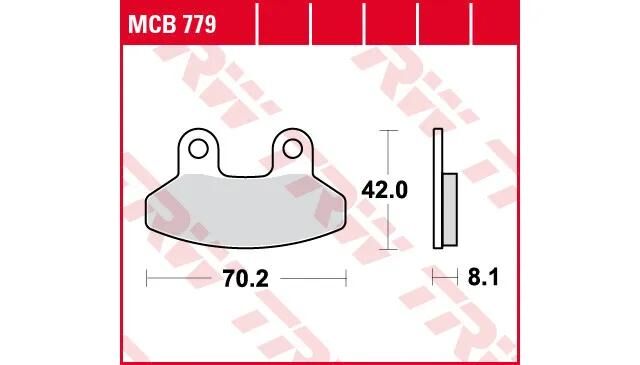 TRW -Lucas Bremsbeläge MCB 779 Bremsbelag MCB 779 Bio-Standard