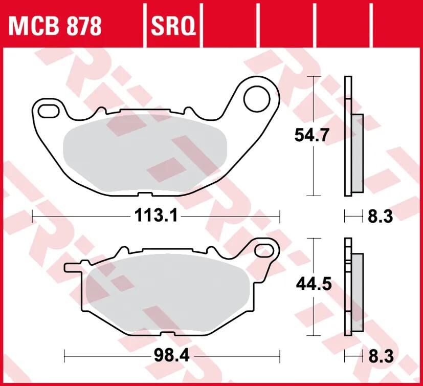 TRW -Lucas Bremsbeläge MCB 878 Bremsbelag MCB 878 Bio-Standard
