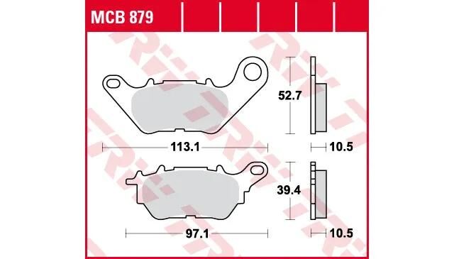 TRW -Lucas Bremsbeläge MCB 879 Bremsbelag MCB 879 Bio-Standard