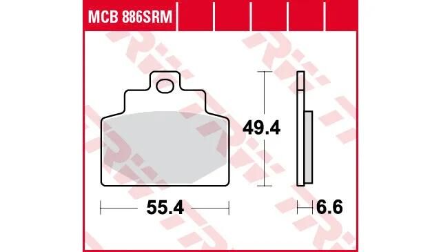 TRW-Lucas Bremsbeläge MCB 886 Bremsbelag MCB 886 SRM Sintermetall