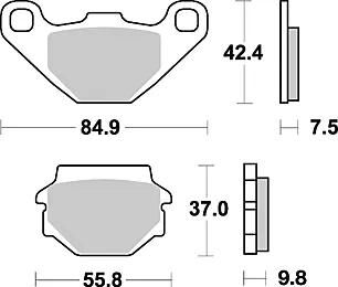 TRW Bremsbeläge MCB 523 Bremsbelag MCB 523 Bio-Standard
