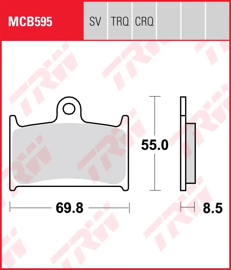 TRW Bremsbeläge MCB 595 Bremsbelag MCB 595 SV Sintermetall