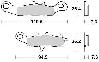 TRW Bremsbeläge MCB 697 Bremsbelag MCB 697 RSI Sint.Metal Offr.RAC.