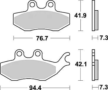 TRW -Lucas Bremsbelag MCB 796 Bremsbelag MCB 796 Bio-Standard