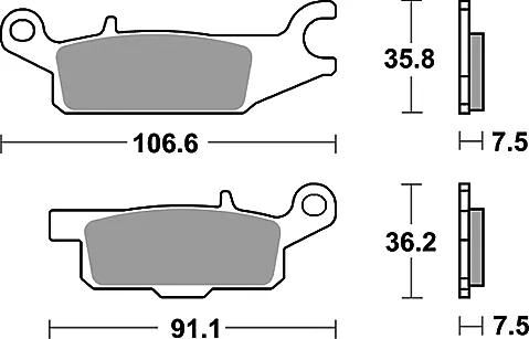 TRW Bremsbeläge MCB 801 Bremsbelag MCB 801 SI aus Sintermetall