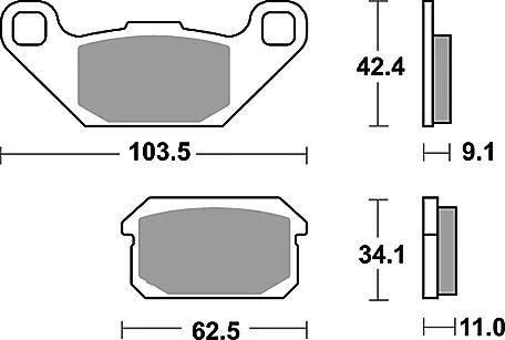 TRW Bremsbeläge MCB 805 Bremsbelag MCB 805 SI aus Sintermetall