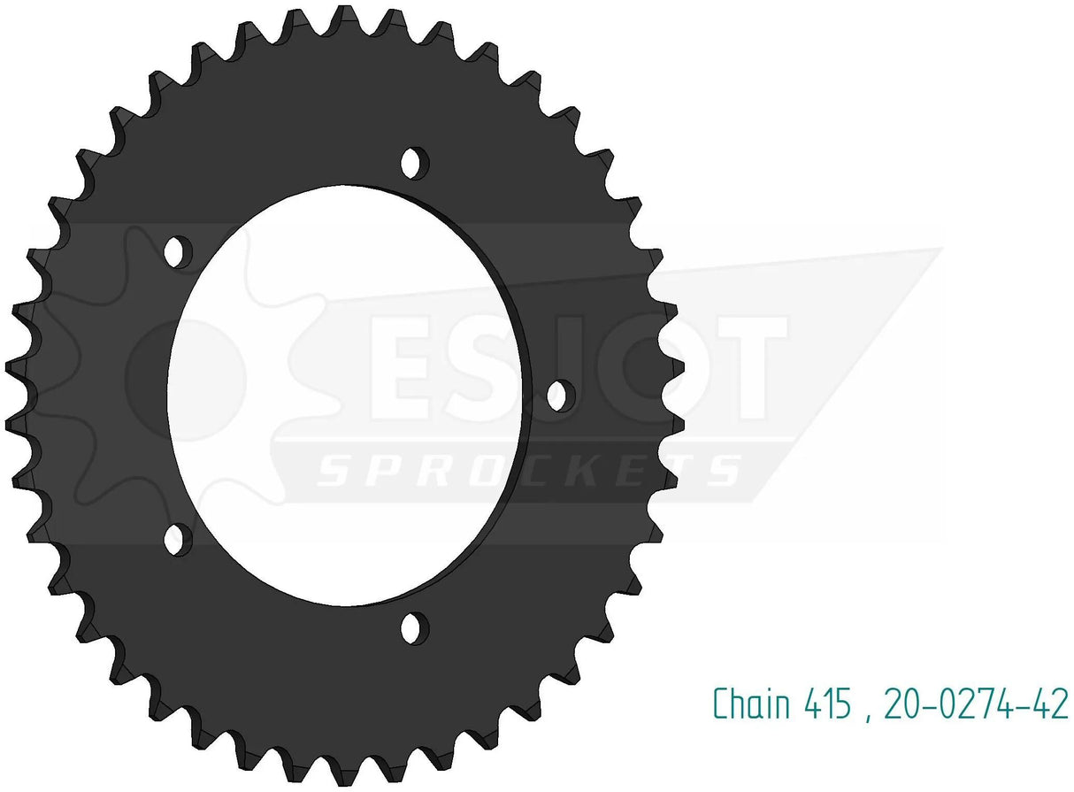 Esjot Kettenrad 0274 Kettenrad 415 42z Stahl schwarz
