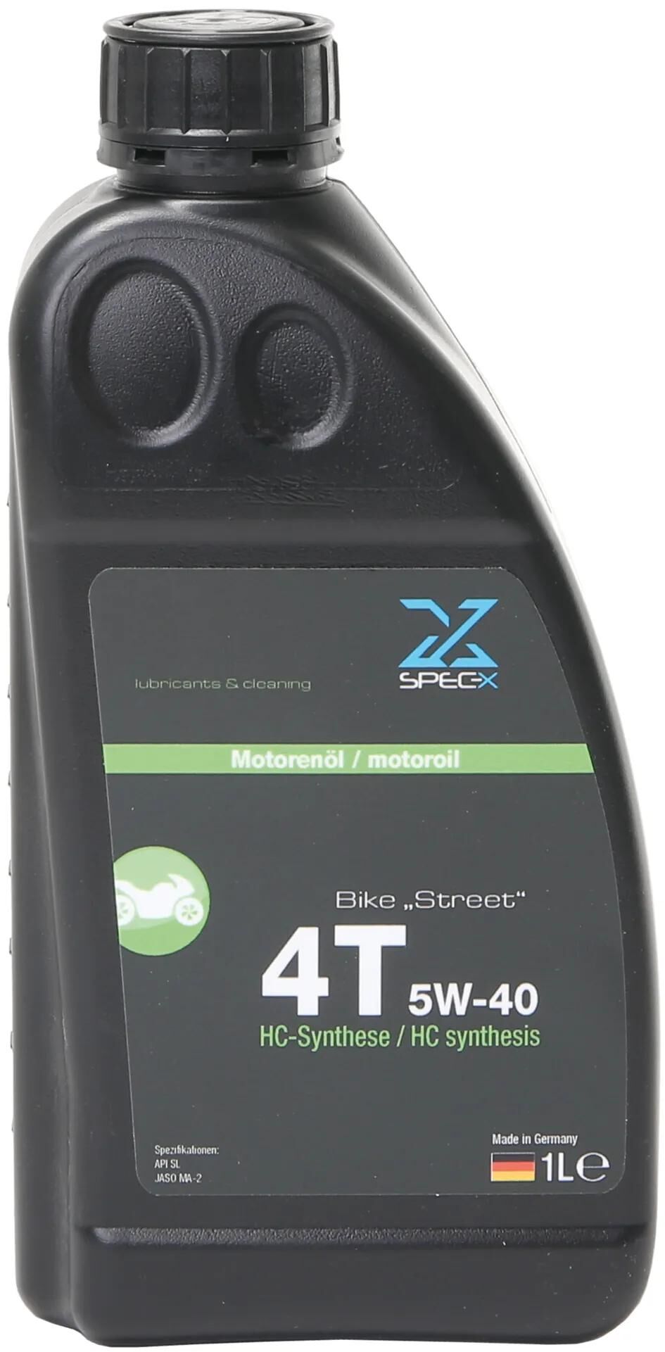 Spec-x Motoröl Fahrrad 4t Straßenmotoröl 4t 5w-40 Straße 1l Fahrrad