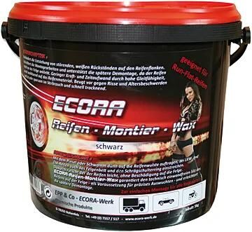 Ecora Reifenmontagewachs Reifenmontagewachs schwarz 5 kg Eimer