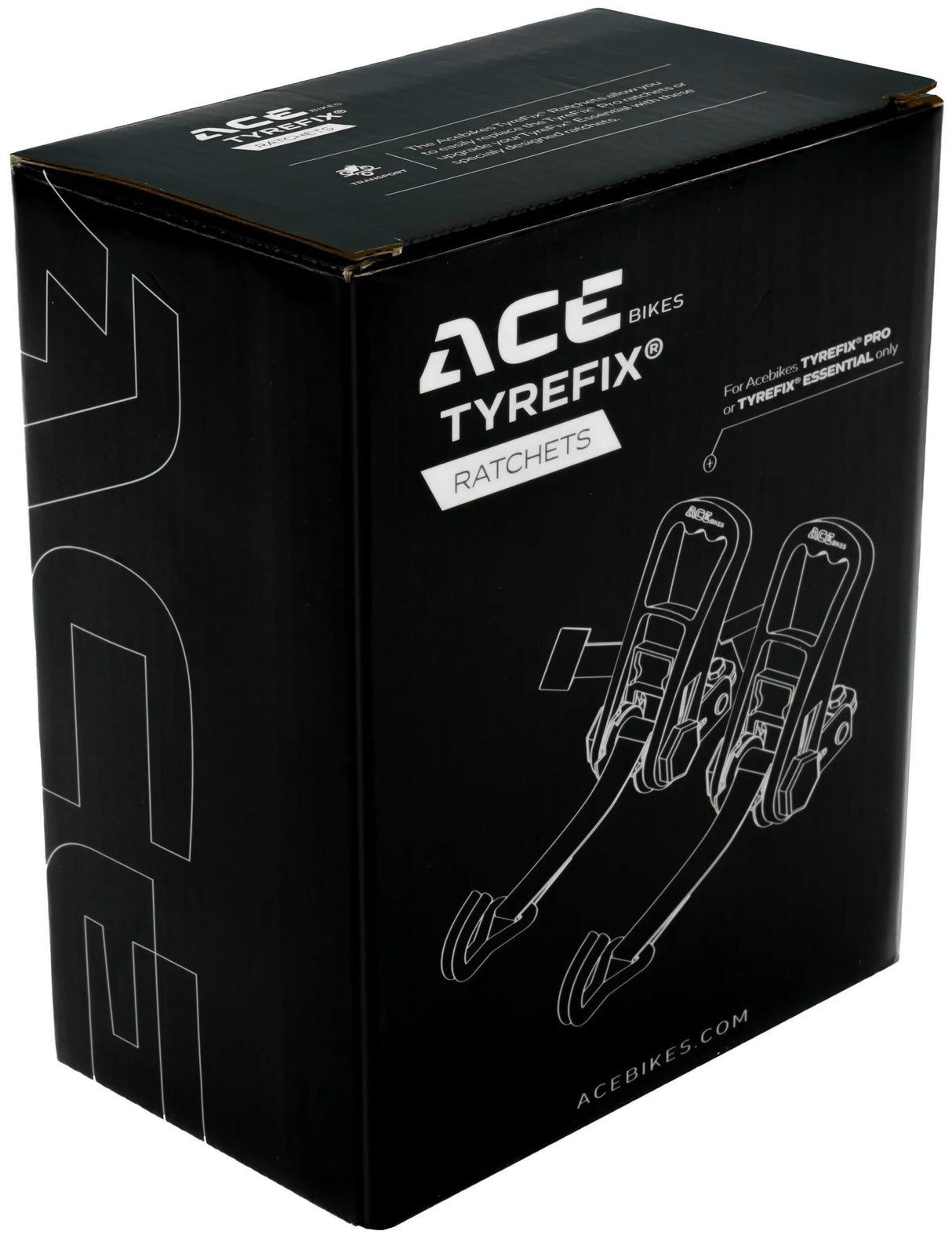Acebikes Ace-Bikes transportieren Sicherheits-Reifenfix-Ratschen. Ratschensatz Tyrefix Ratschen