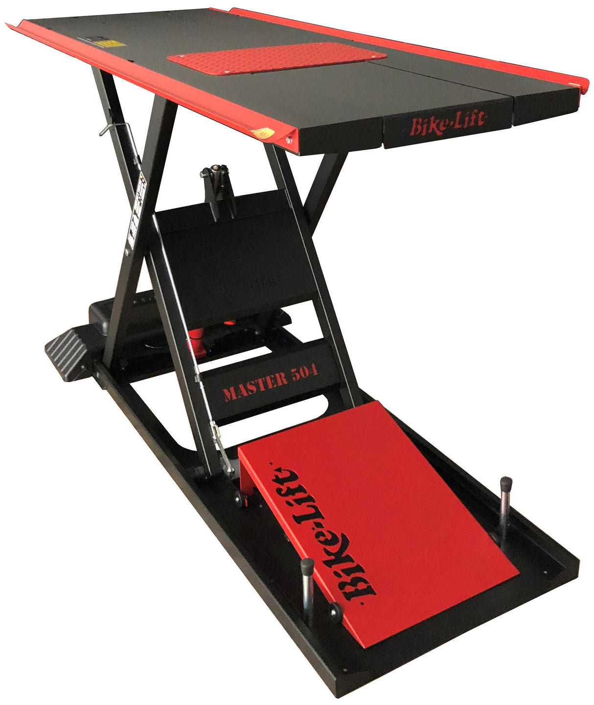 Bike-Lift Fahrradlift Liftbrücke Master 504 Tor einfahren Hebebühne Bike-Lif Master 504 Tor einfahren