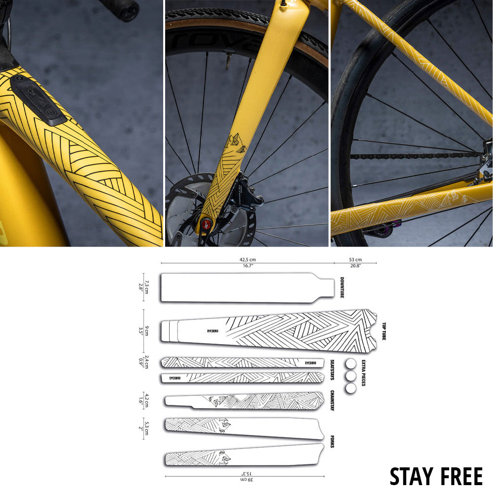 Dyedbro Stay Free Gravel Frame Protection Kit