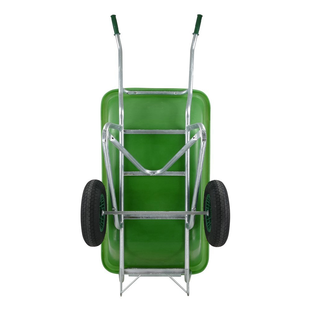 Fort producten kruiwagen f s 350l groen verz onderstel 2 luchtwiel