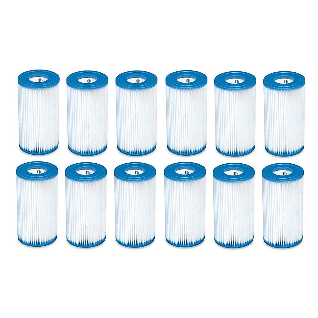 Intex 29000 Filterkartusche Typ A 12 Stück für Schwimmbad 244 305 366 cm