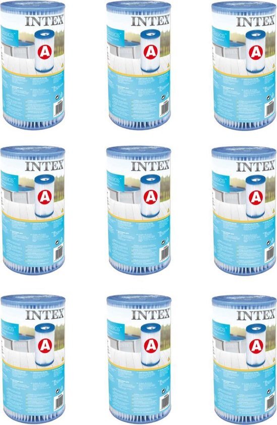 Intex 29000 Filterkartusche Typ A 9 Stück für Schwimmbad 244 305 366 cm